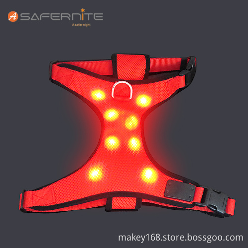 Led Mesh Chest Dog Safety Harness
